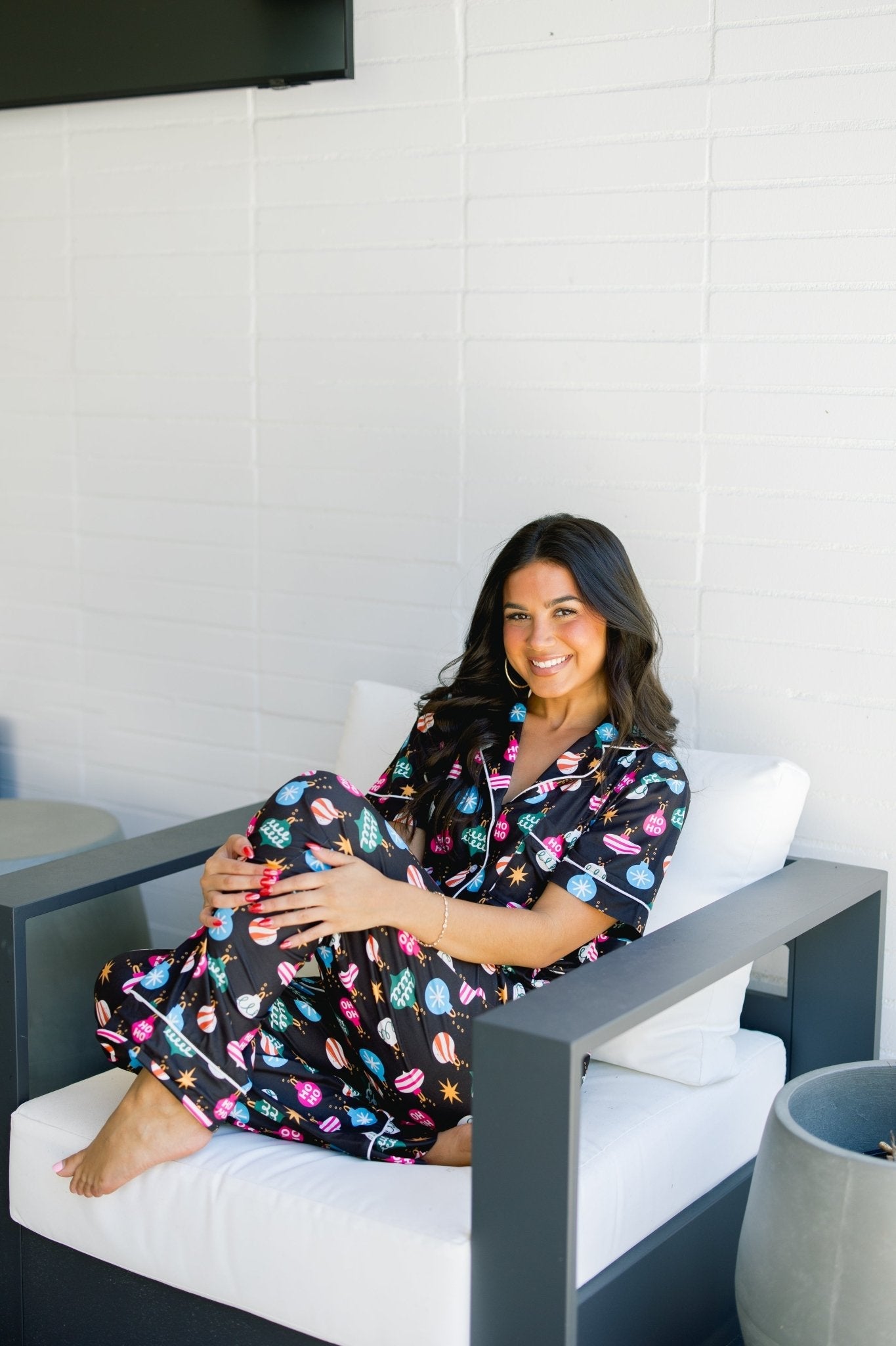 Conjunto de pijama con adornos festivos