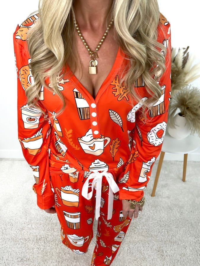Pijama con aroma a calabaza