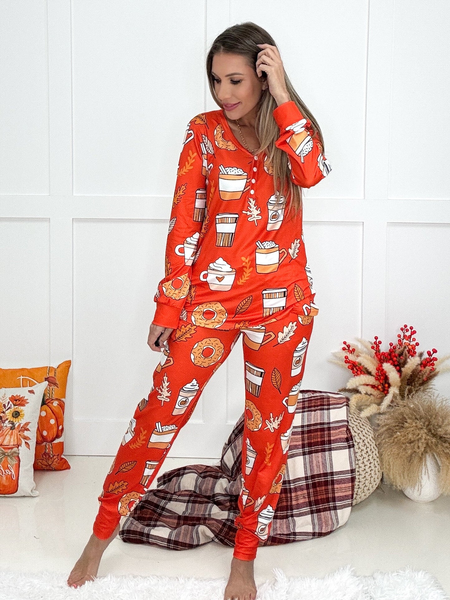Pijama con aroma a calabaza