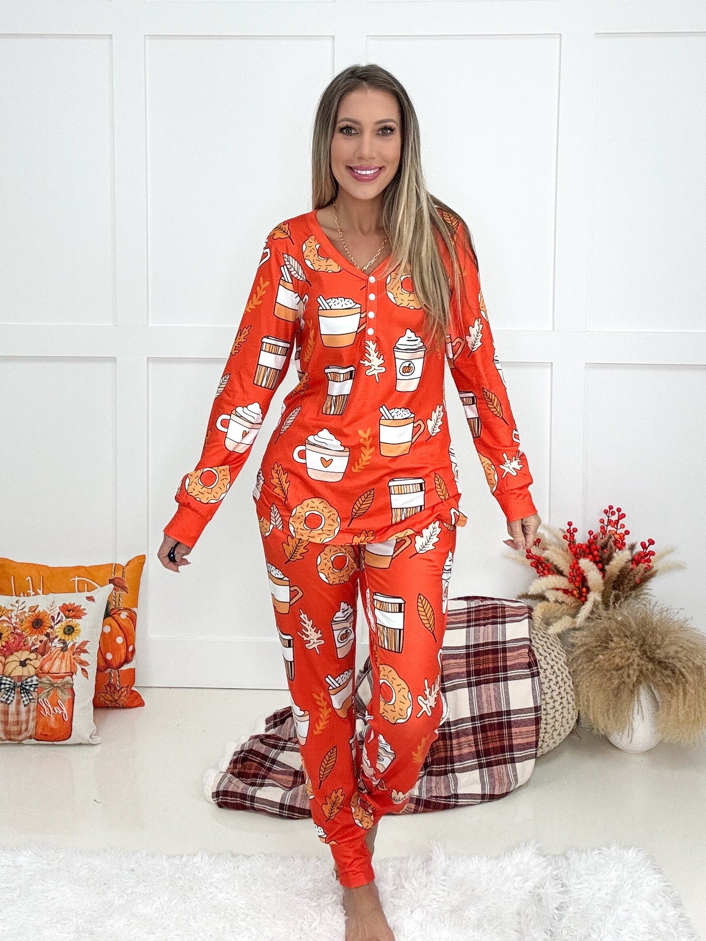 Pijama con aroma a calabaza