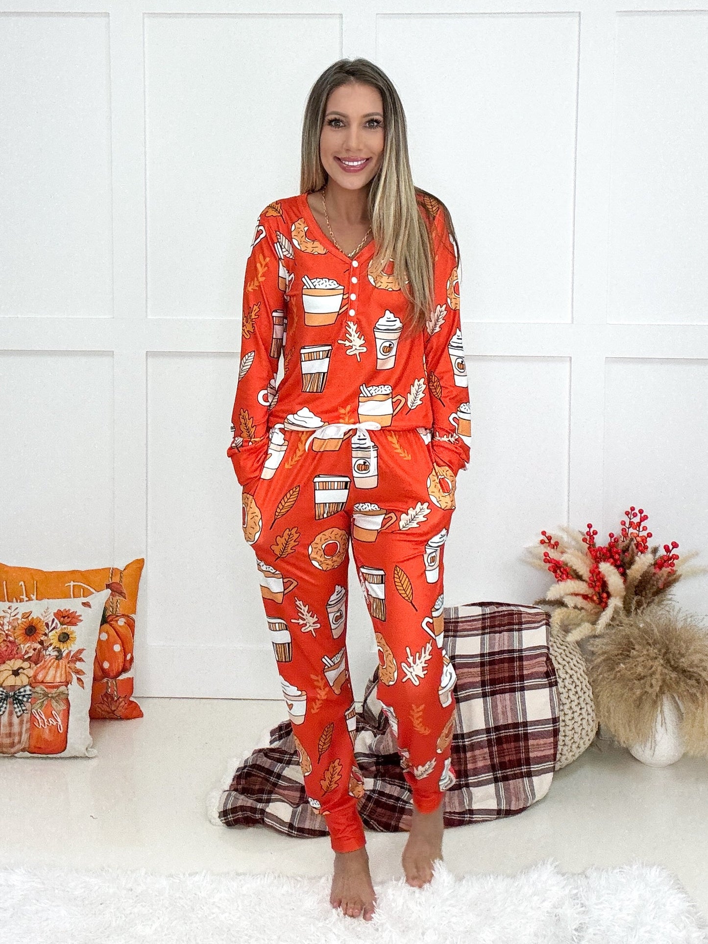 Pijama con aroma a calabaza
