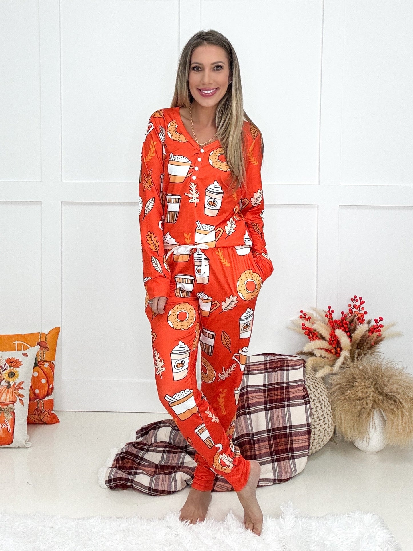 Pijama con aroma a calabaza