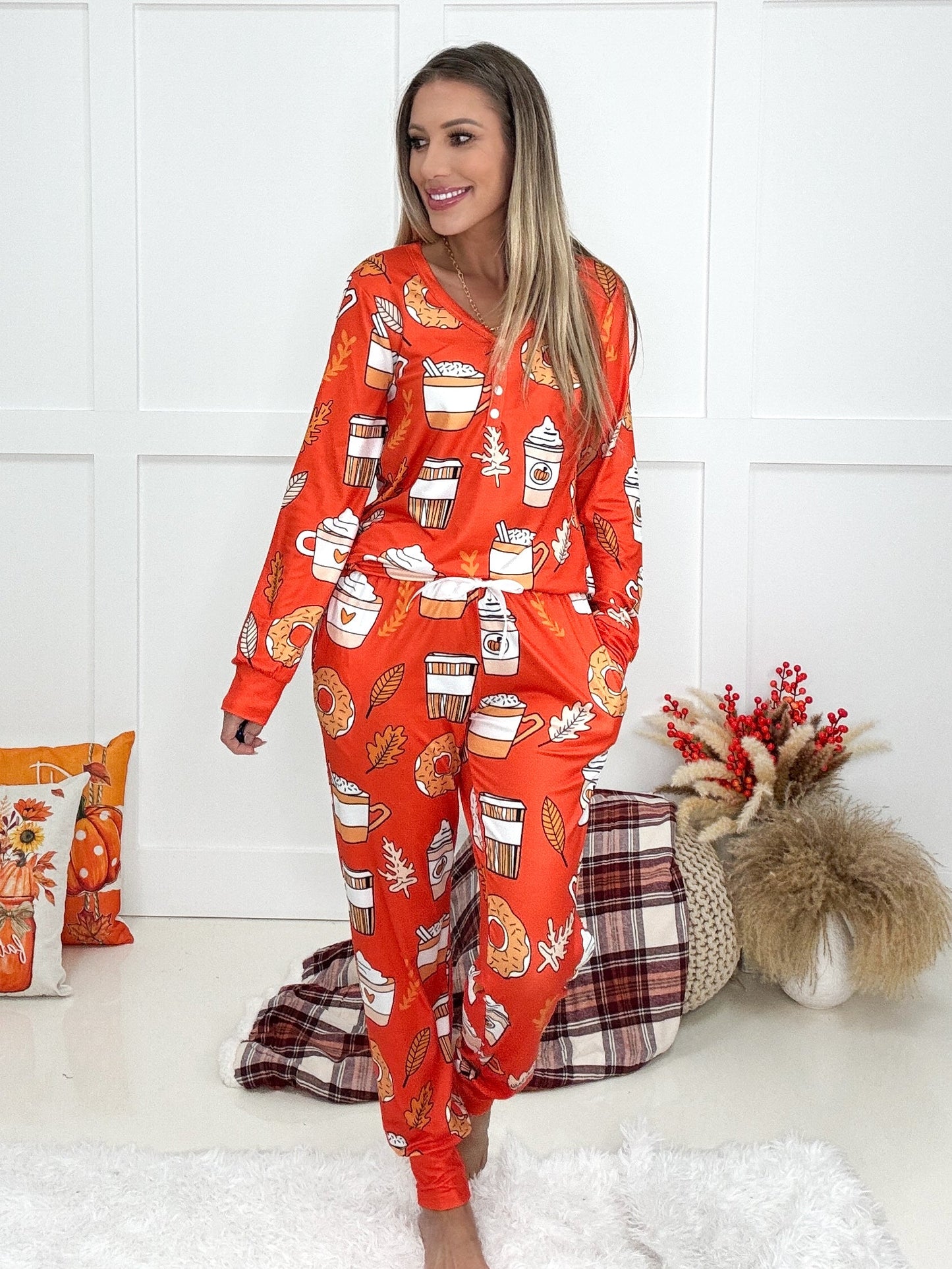 Pijama con aroma a calabaza